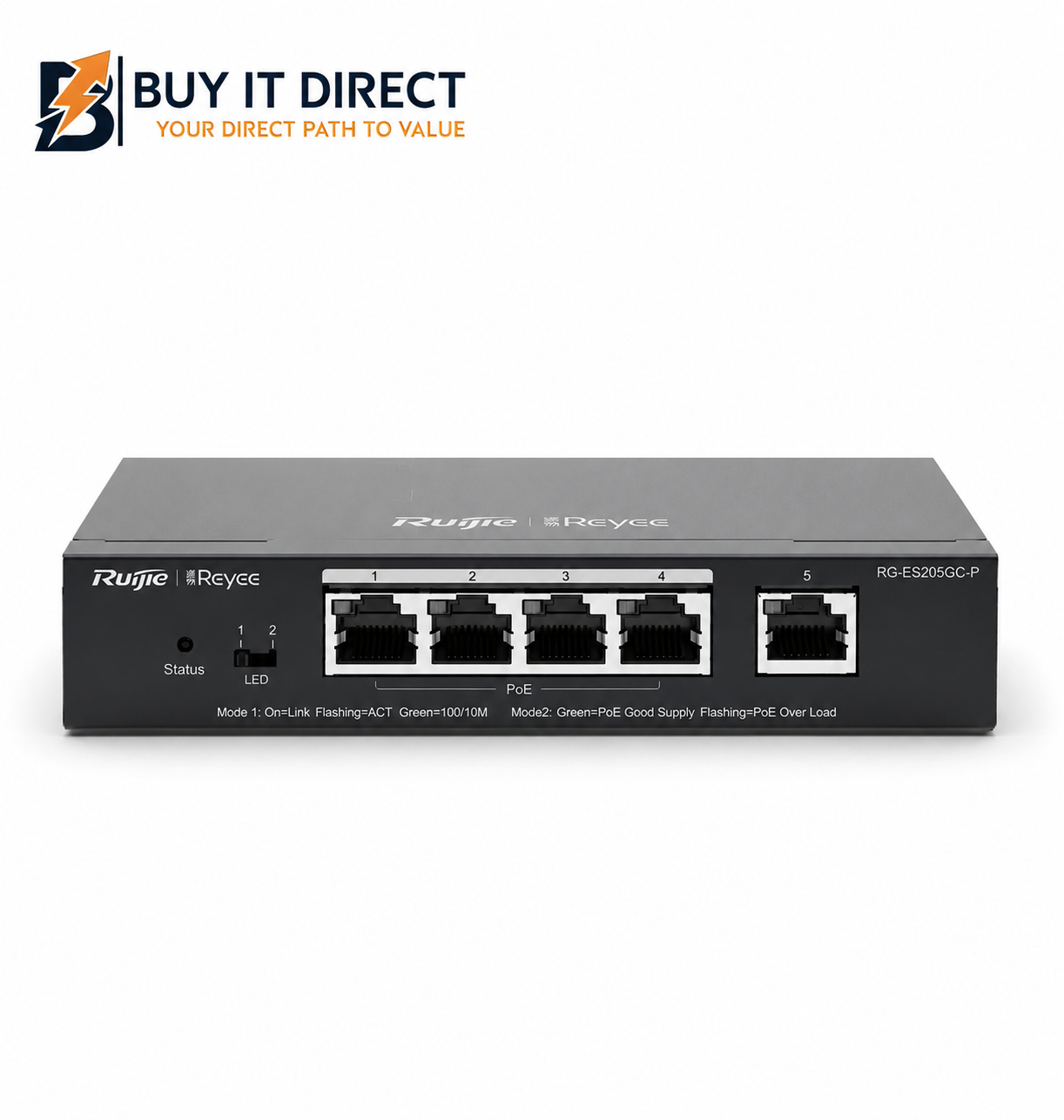 Ruijie Reyee RG ES205GC P 5 Port Gigabit Smart Cloud Managed PoE Switch