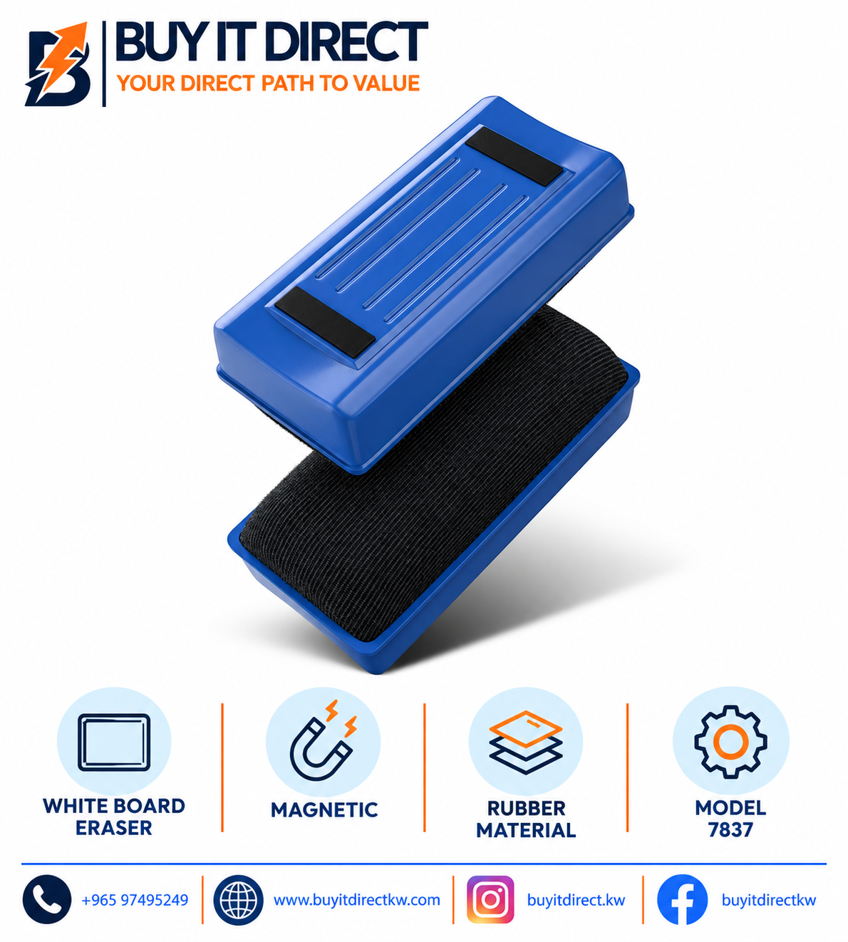 Deli Whiteboard Eraser 7837