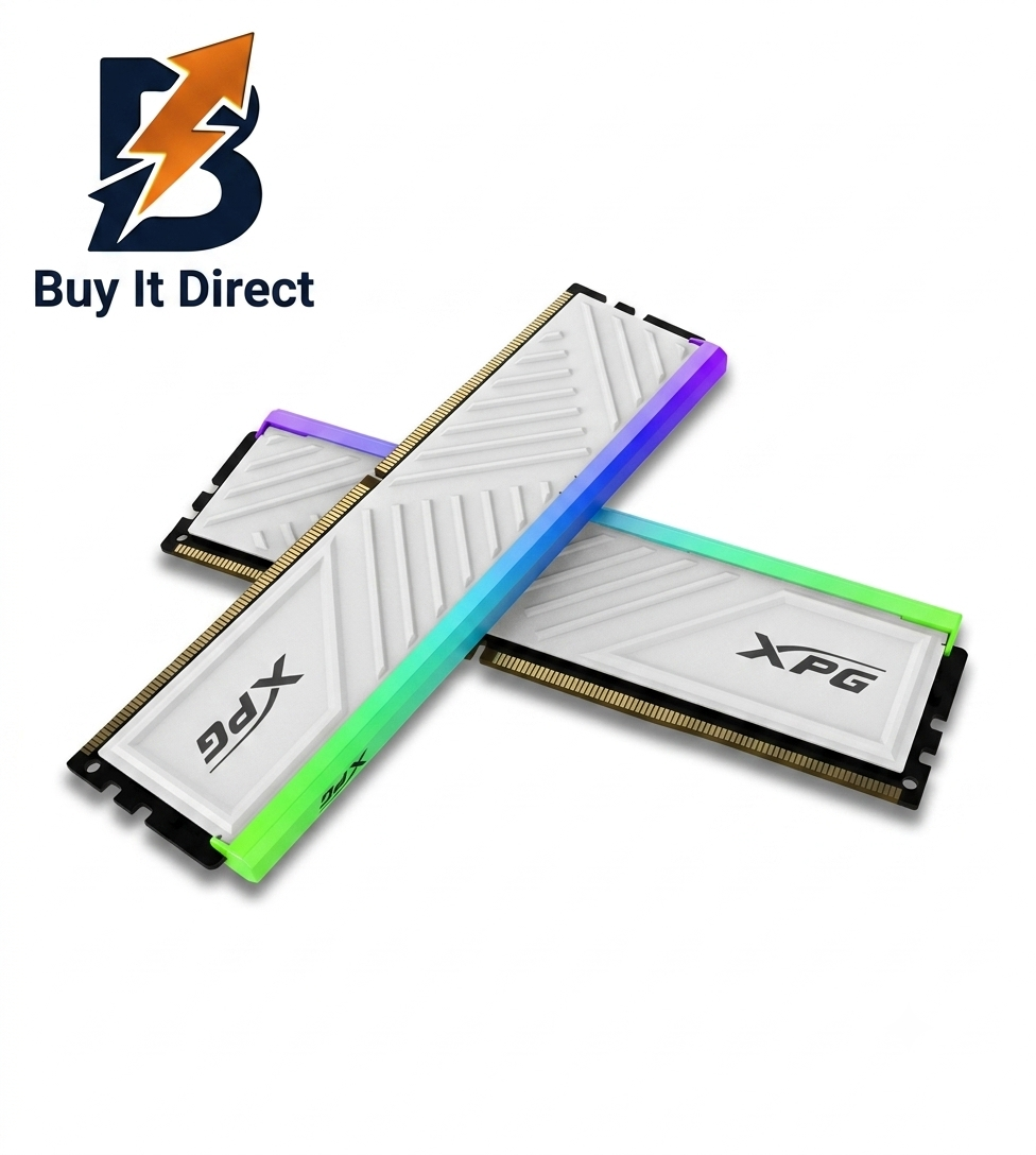 XPG 16GB 3600MHz SPECTRIX D35G DDR4 RGB RAM Memory Kit (8GB x2) – White