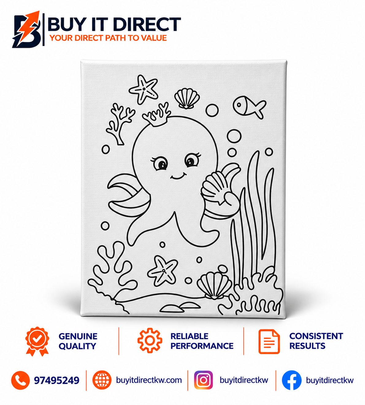 Fill in the Frame Octopus Underwater 280 gsm