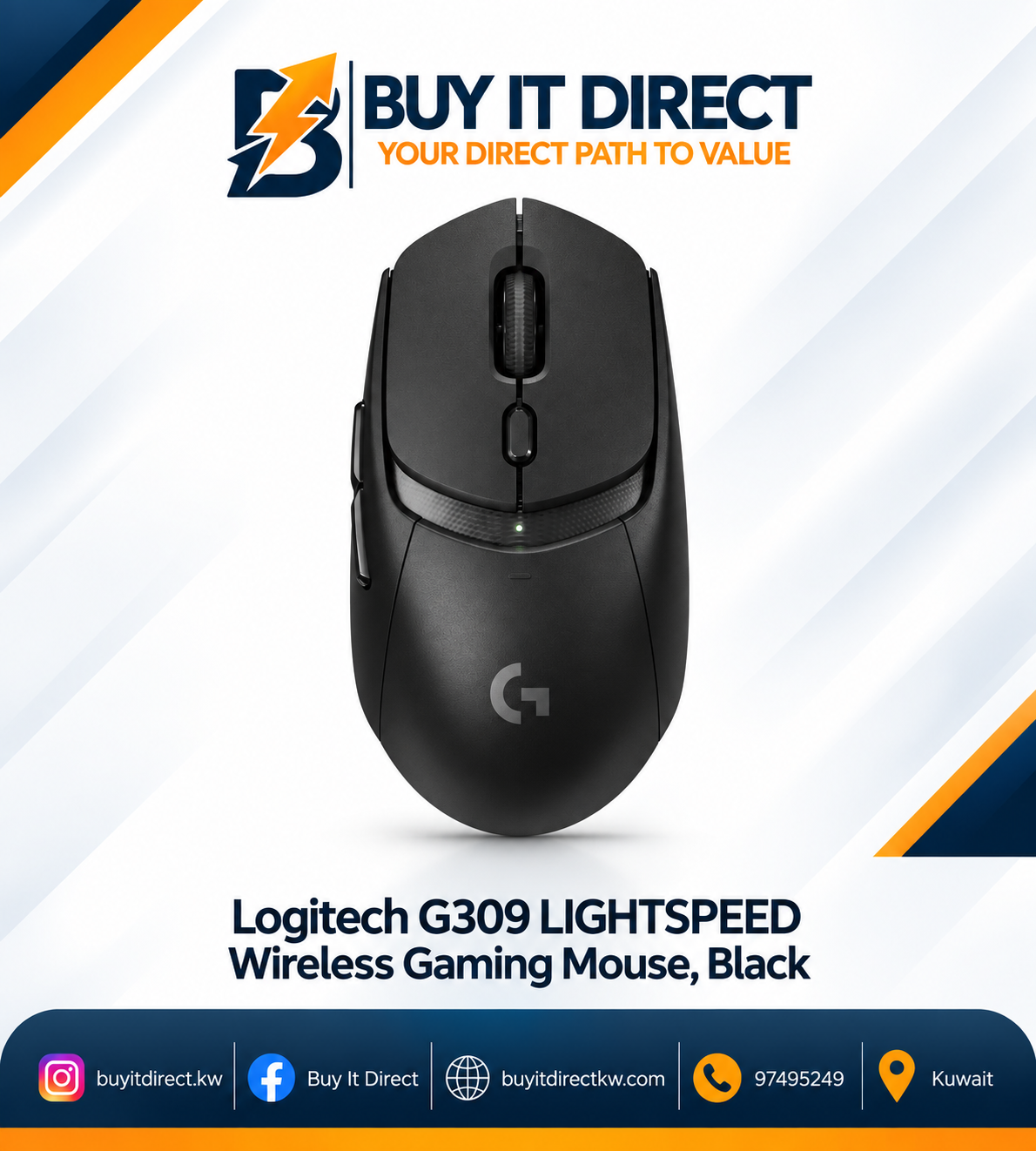 ماوس لوجيتك G309 LIGHTSPEED لاسلكي للألعاب أسود