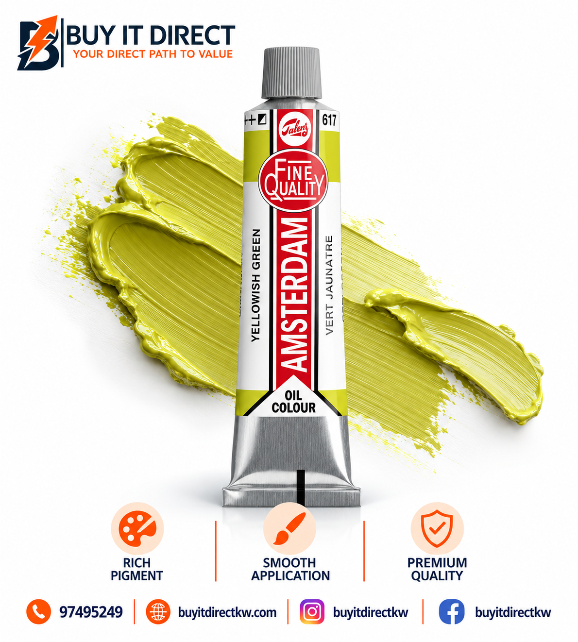 AMSTERDAM Oil Colour 200 ml Yellowish Green