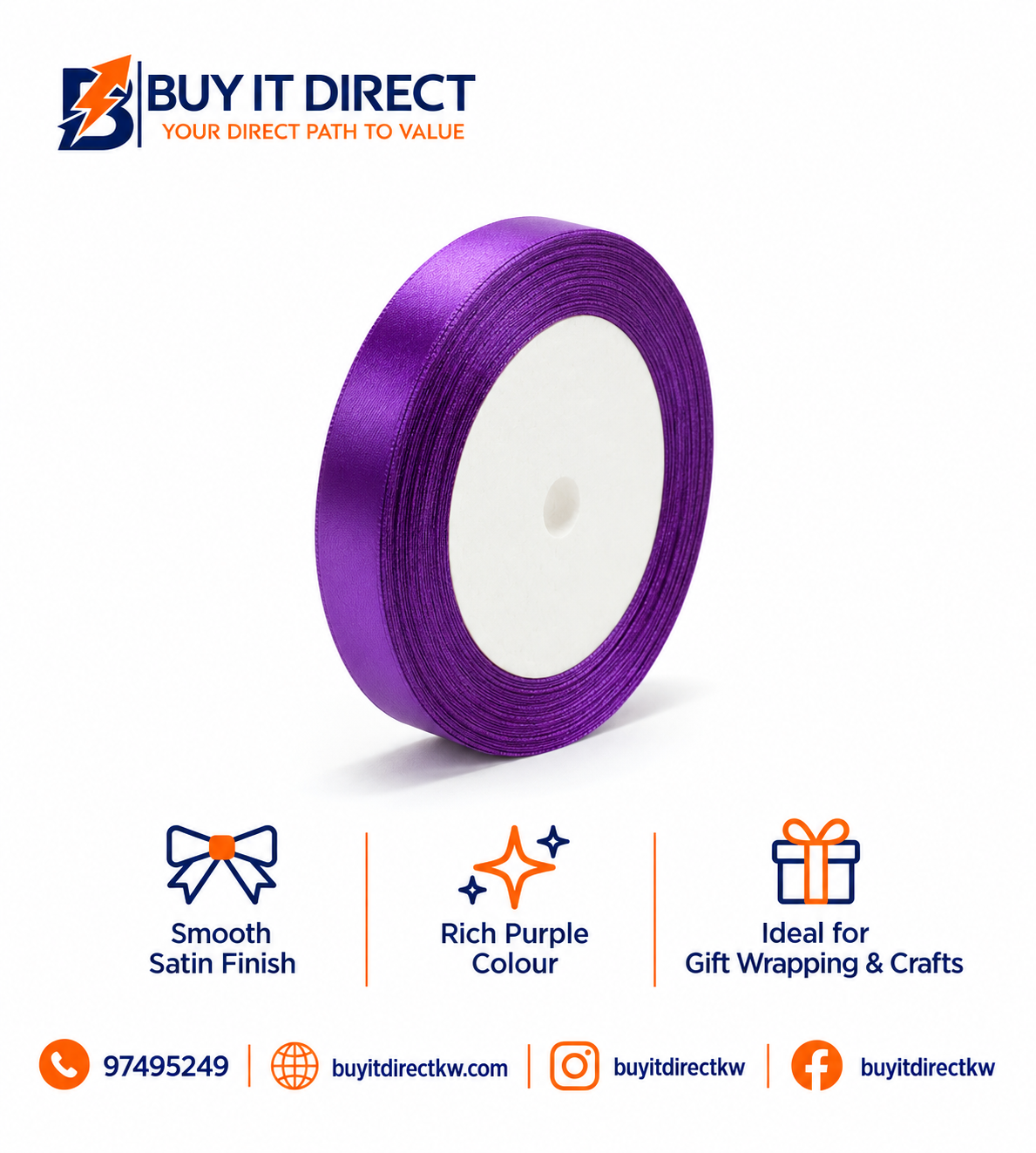 Ribbon 1.2cm – Purple