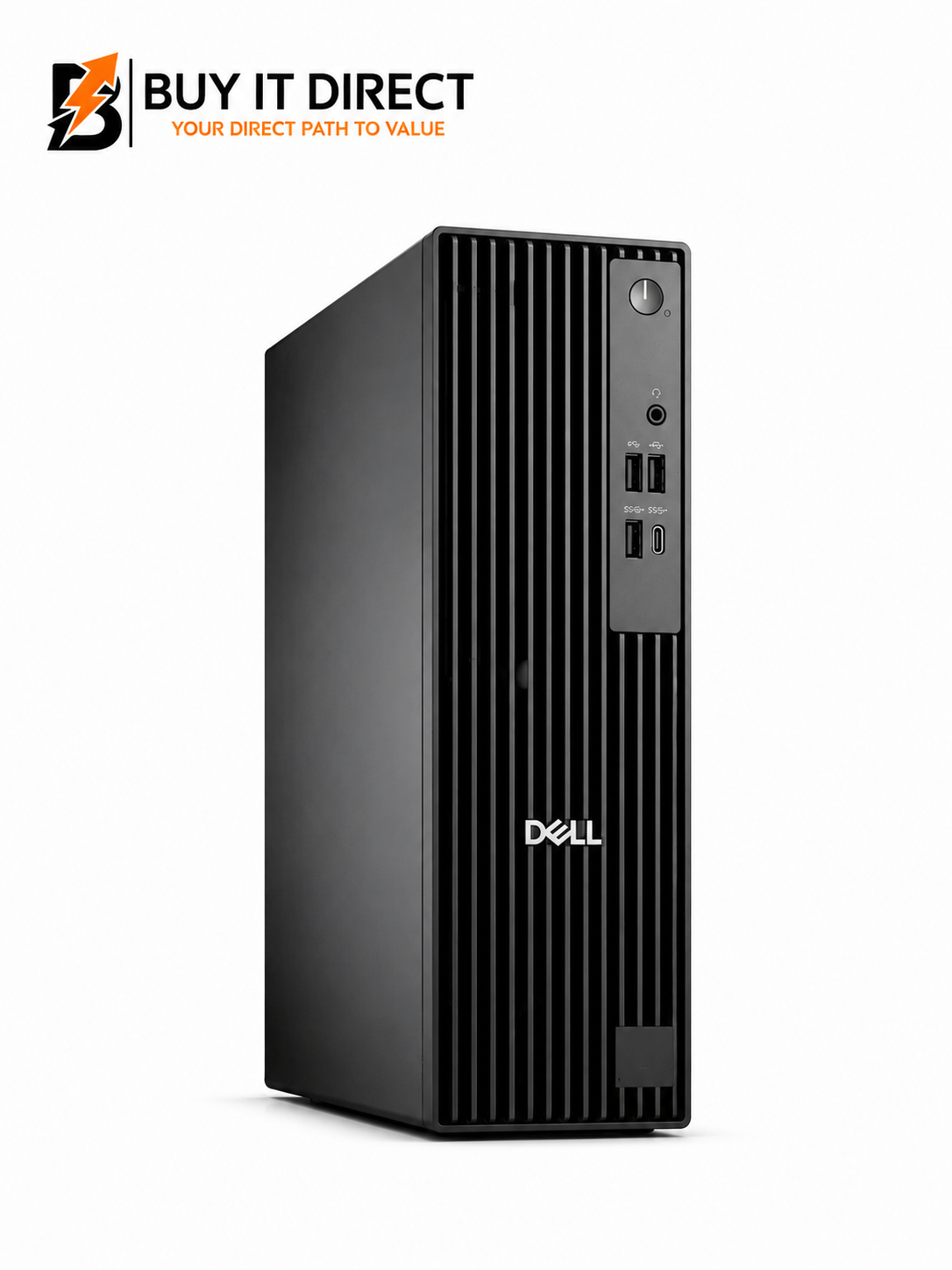 كمبيوتر مكتبي Dell Pro Slim QCS1250 بمعالج Intel Core i7 وذاكرة 32 جيجابايت وتخزين 1 تيرابايت NVMe SSD وضمان سنة