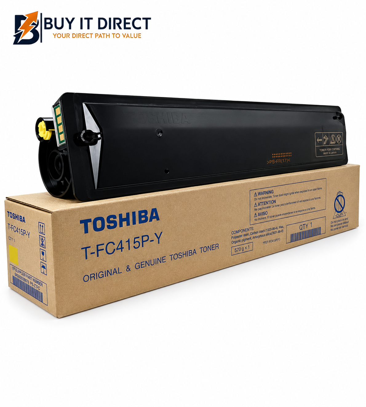 Toshiba E-Studio 2515Ac 3015Ac 3515Ac 4515Ac 5015Ac Yellow Toner Cartridge Tfc415Py