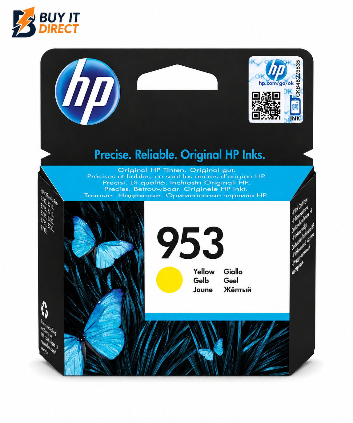 خرطوشة حبر HP 953 الصفراء
