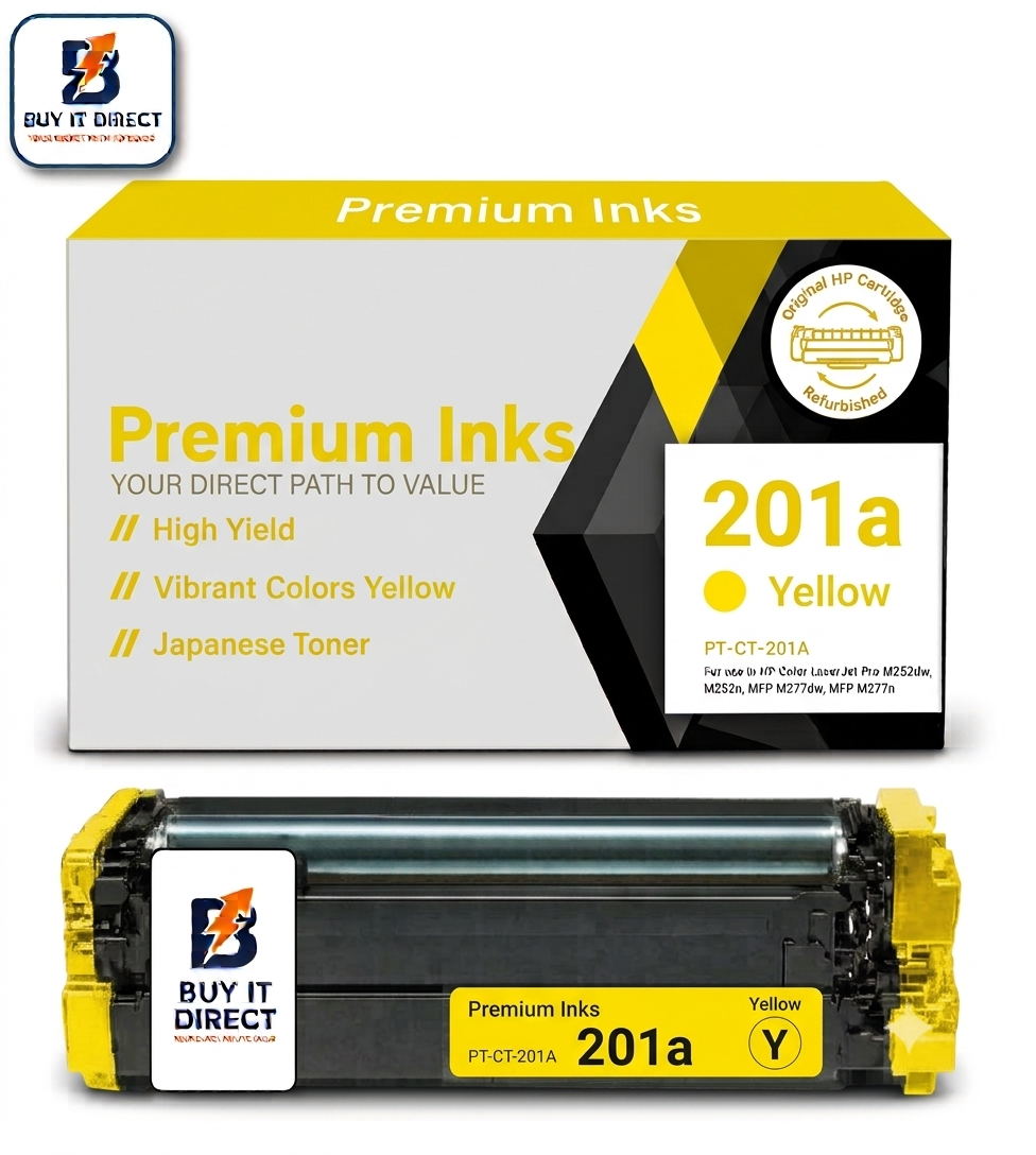 Premium 201A Yellow Compatible Toner Cartridge for HP Color LaserJet Printers