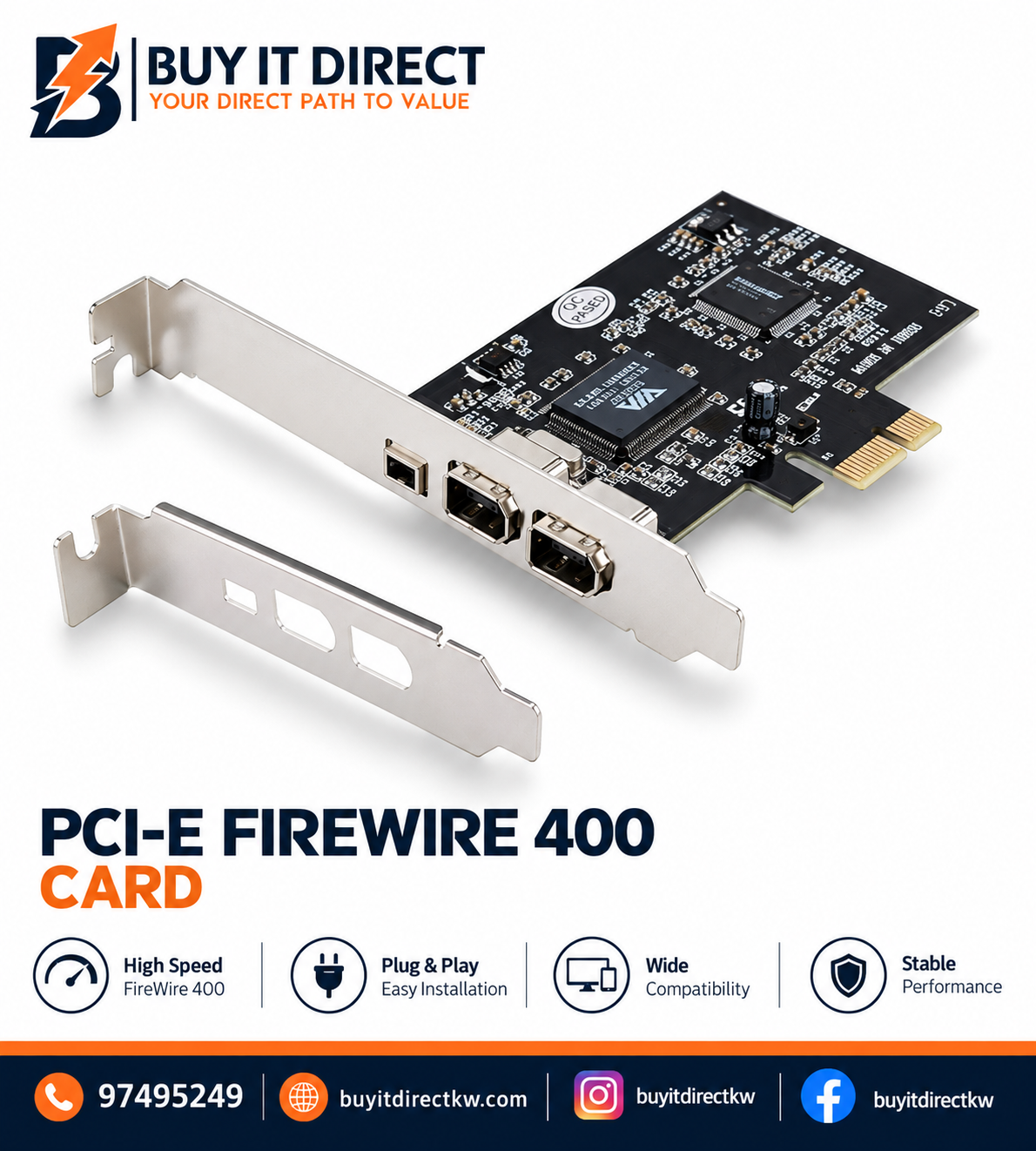 PCI E FireWire 400 Card