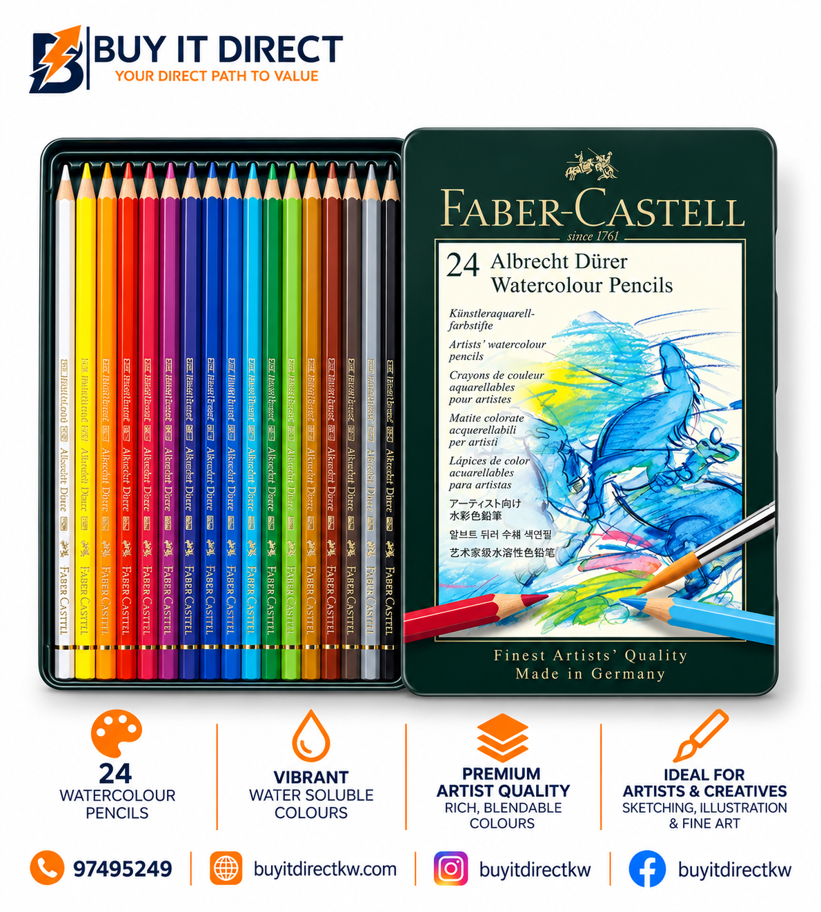 Faber-Castell 24 Albrecht Dürer Watercolour Pencils