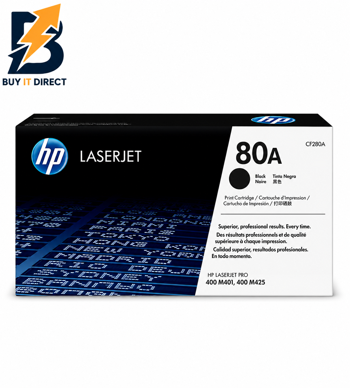 HP 80A Black Color – 2.7K Pages / Black Color / Toner Cartridge – (CF280A)