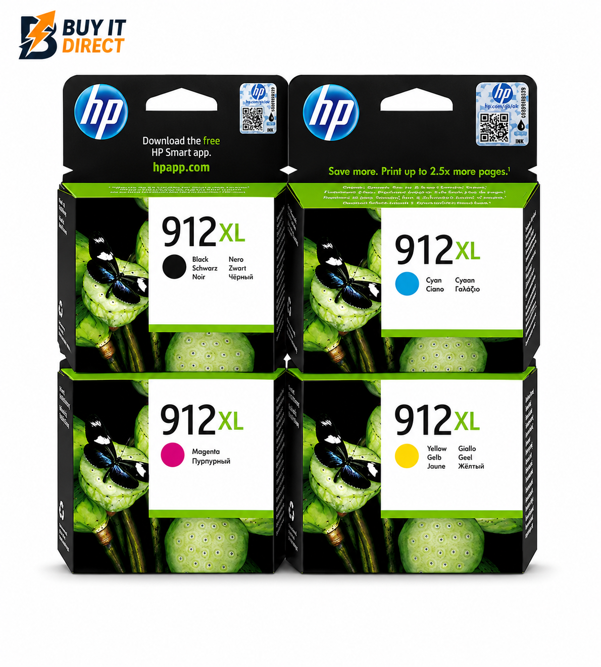 HP 912XL Ink Cartridge Full Set 