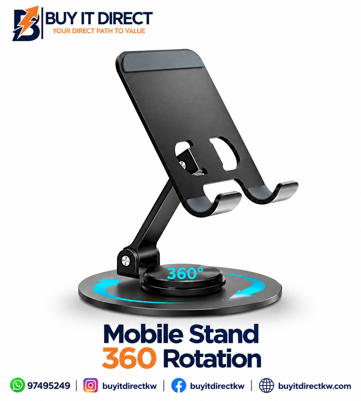 Mobile Stand 360 Rotation