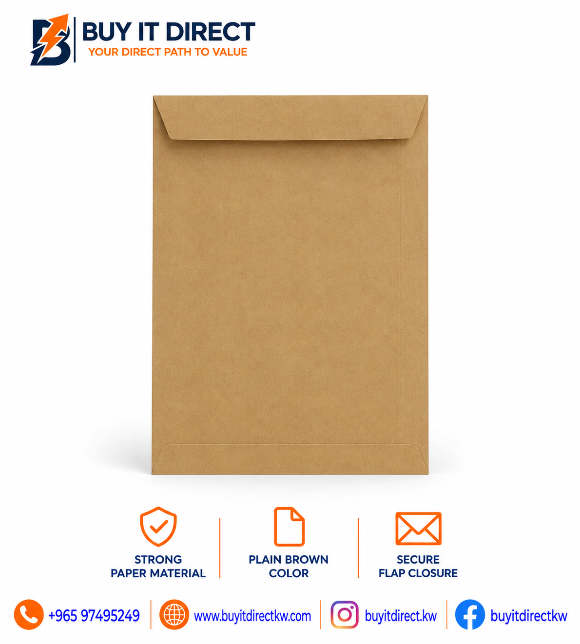 Plain Brown Envelopes 10 × 7 Inches