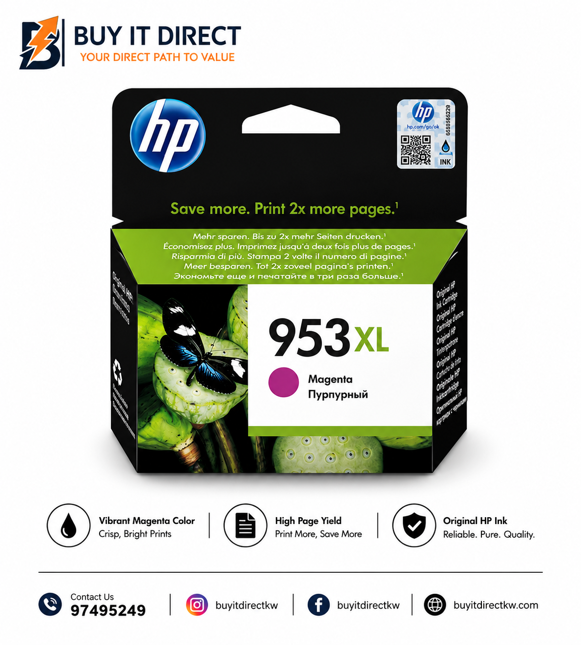 HP 953XL High Yield Magenta Original Ink Cartridge