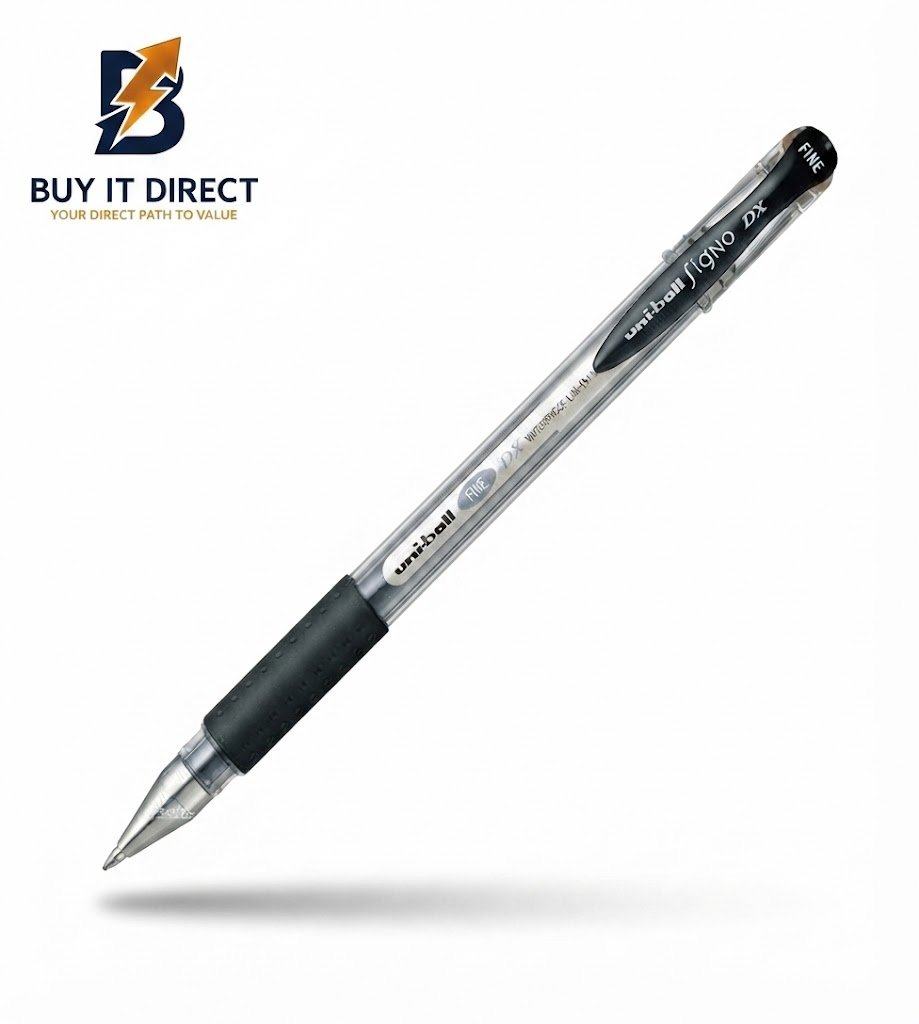 قلم Uni Ball Signo DX أسود دقيق 0.7 مم UM 151 07 Z عبوة 12 قطعة
