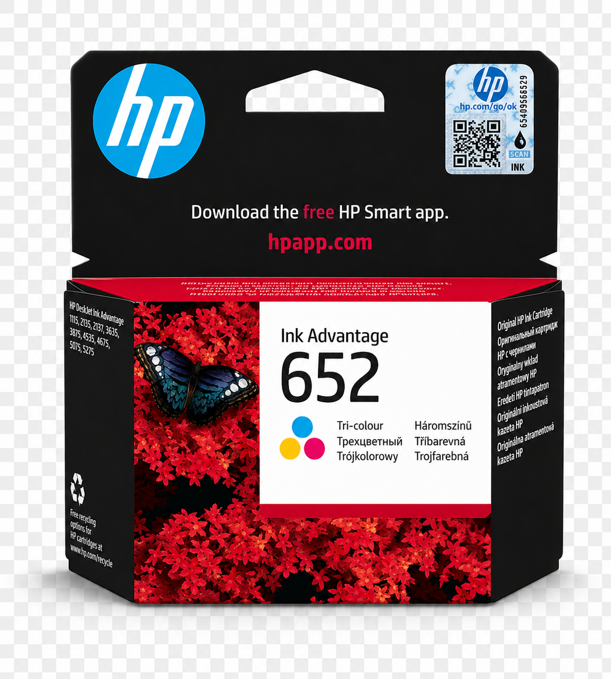 خرطوشة حبر HP 652 ثلاثية الألوان