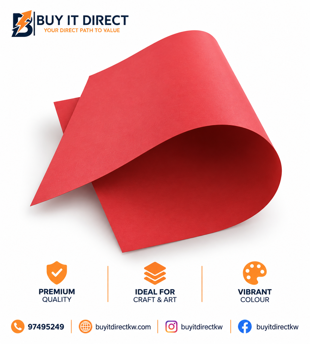 Red Paper Chart 70 x 50 cm