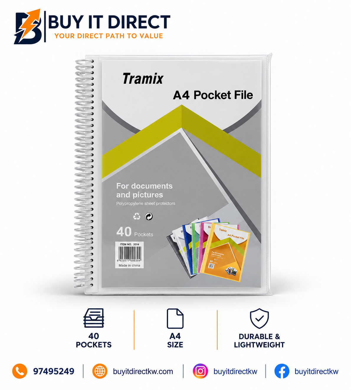 A4 Pocket File 40 Pockets