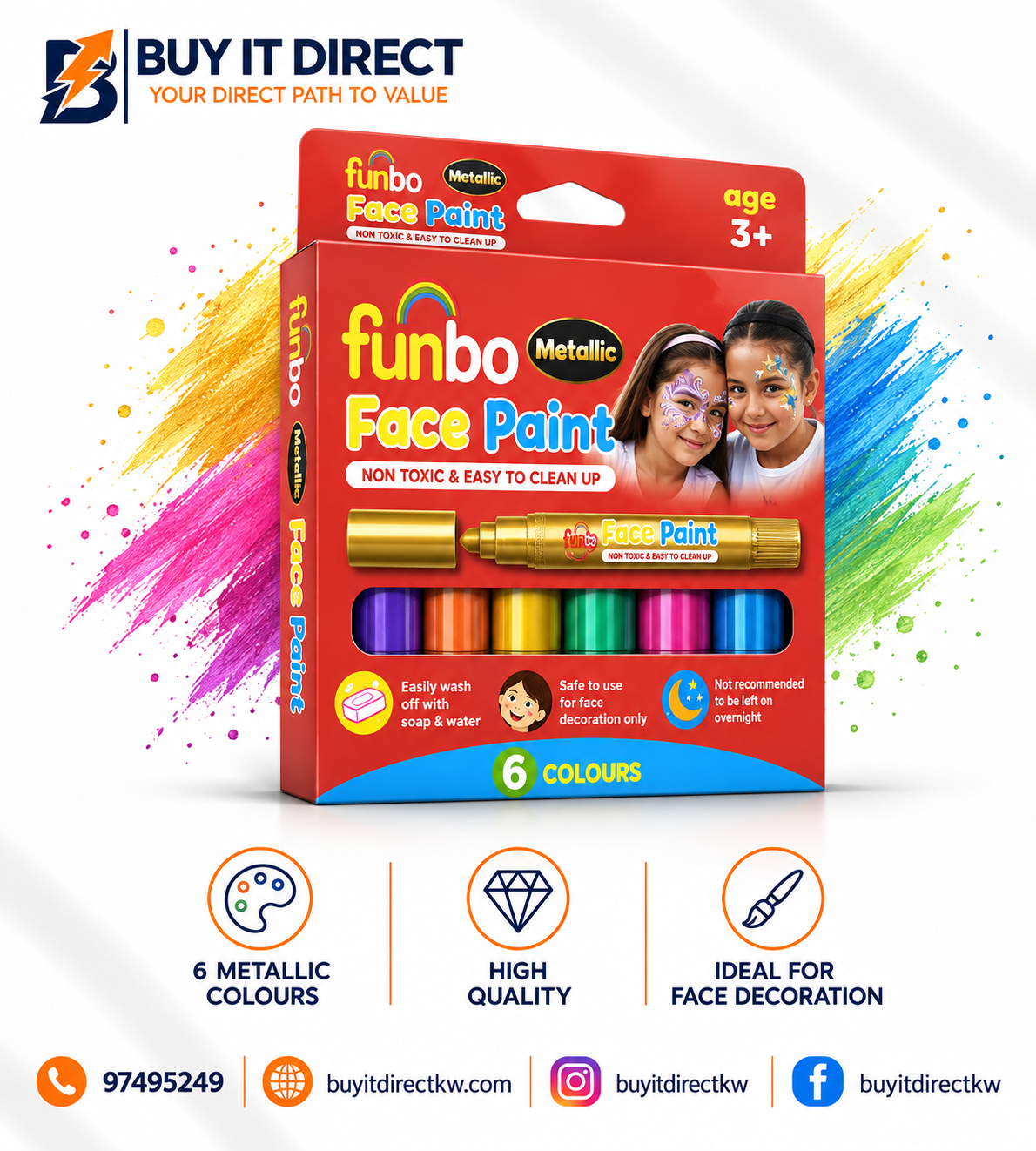 Face Paint 6 Colors