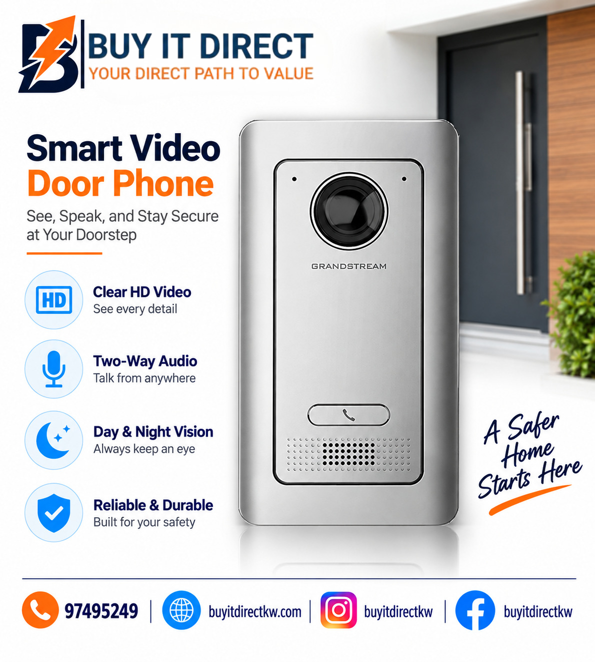 Grandstream GDS3712 High-Definition Video Door Intercom System