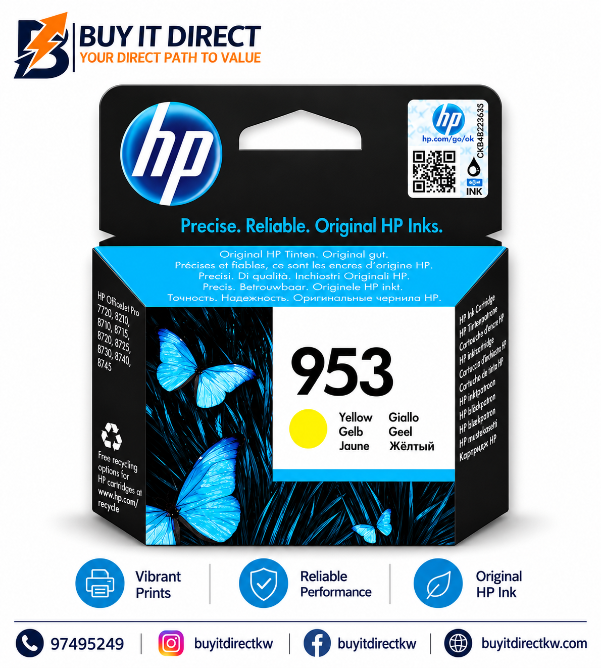 HP 953 Yellow Original Ink Cartridge