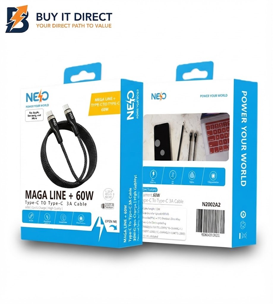 Neo USB C to Lightning 60W Magnetic Charging Cable N2002A1