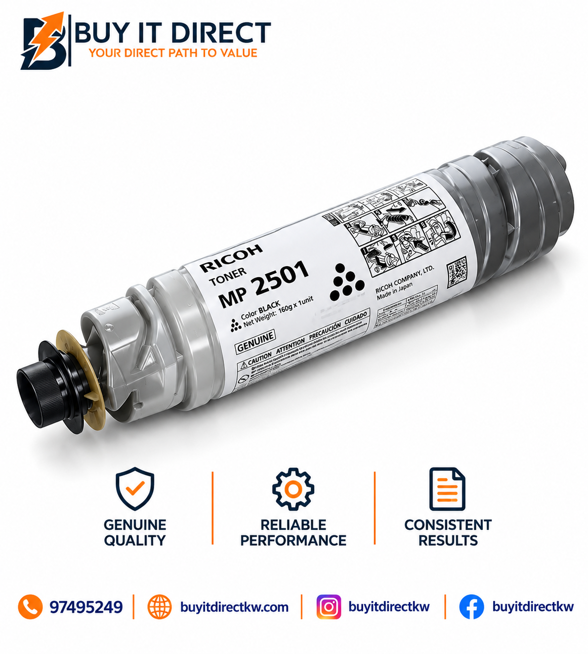 خرطوشة تونر ريكو MP 2501 أسود