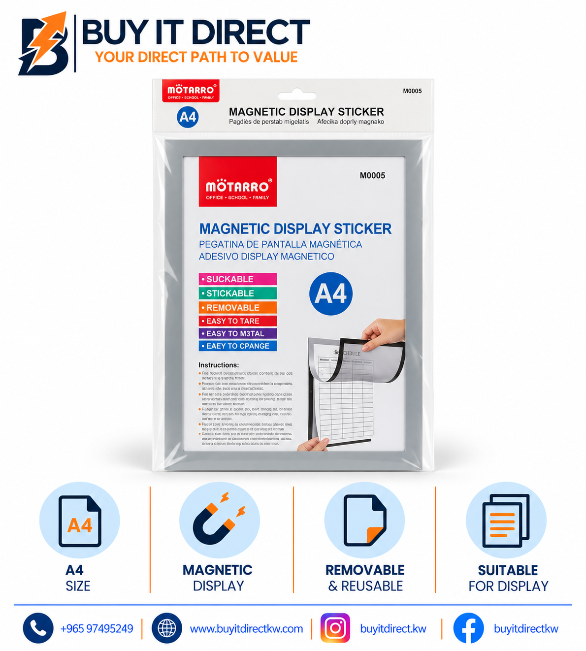 Magnetic Display Sticker A4