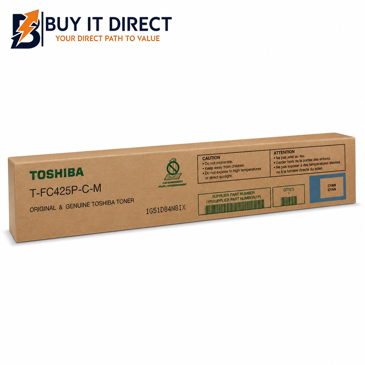 Toshiba Original And Genuine Toner TFC425 Cyan
