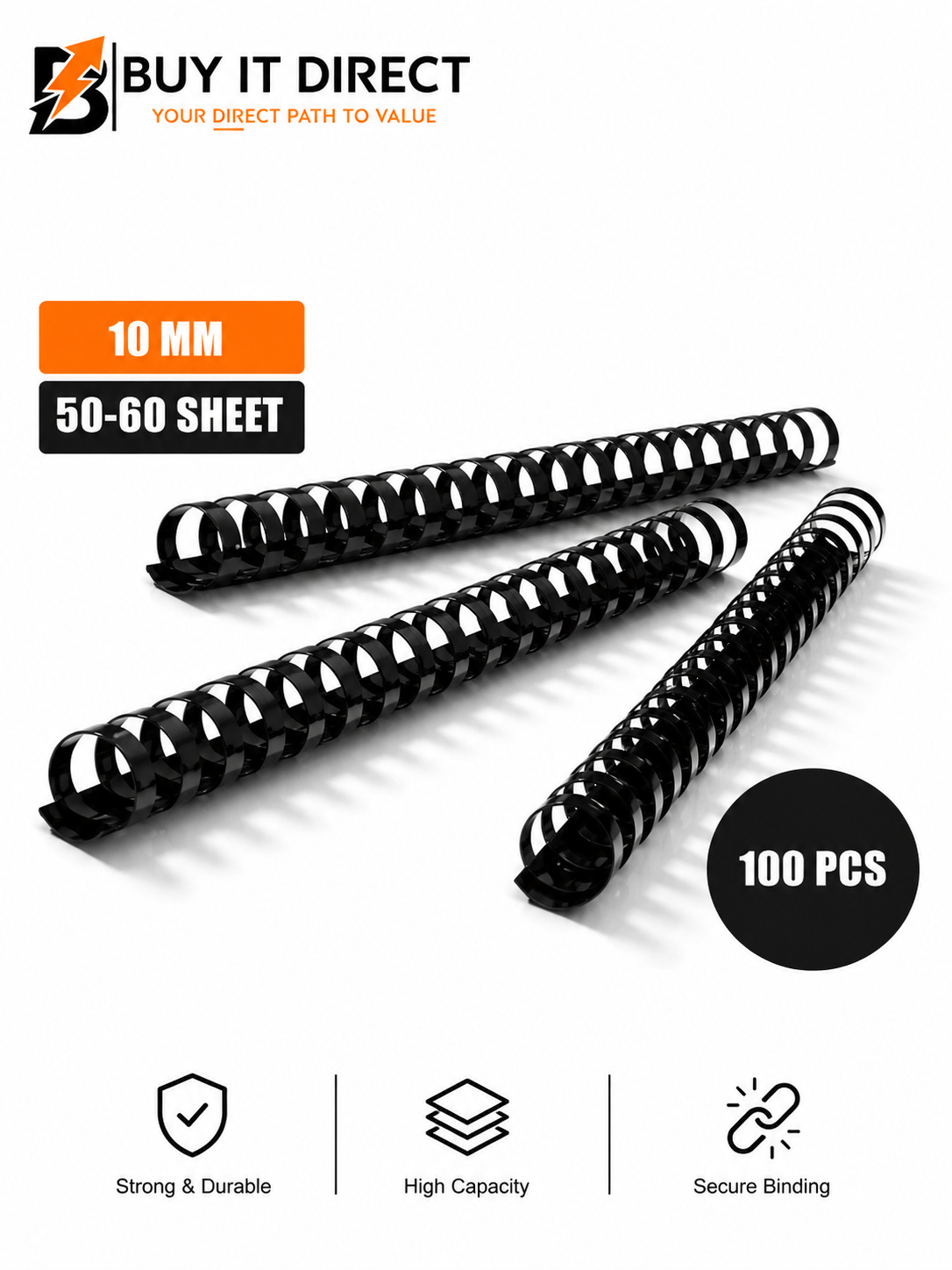 Plastic Binding Comb 10MM