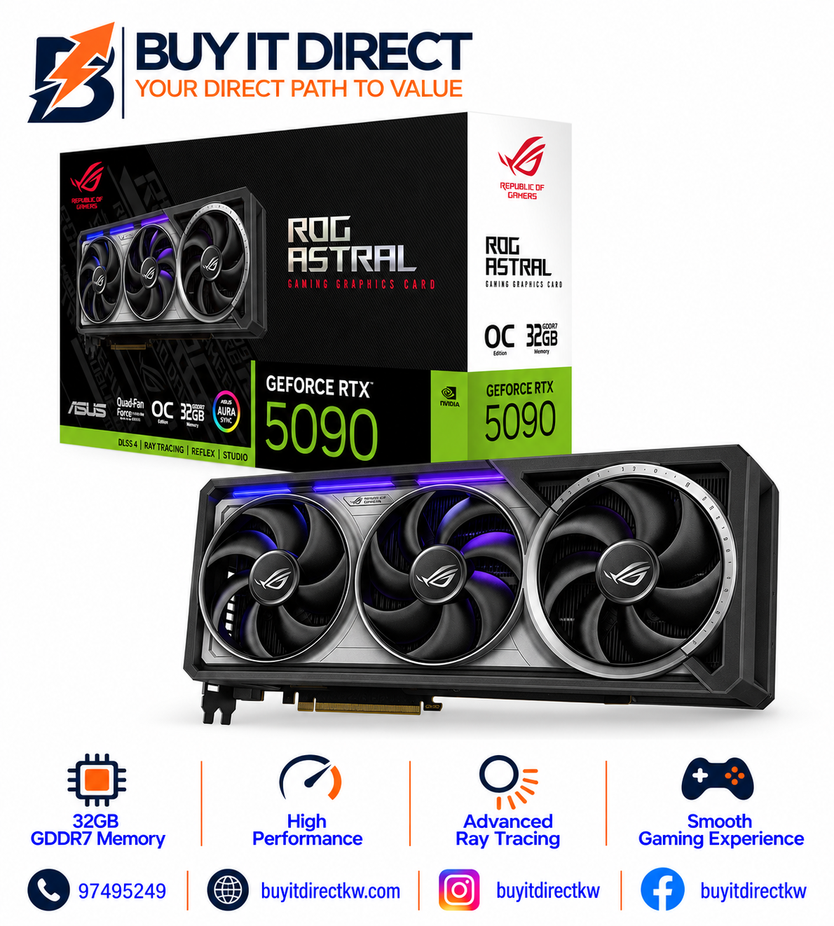 ASUS ROG Astral GeForce RTX 5090 OC Edition 32GB Graphics Card
