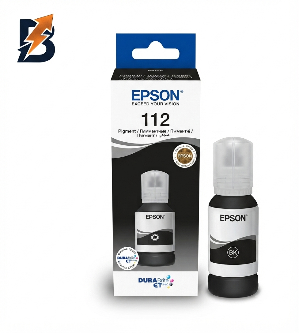 1 × عبوة حبر Epson 112 EcoTank Pigment Black سعة 127 مل