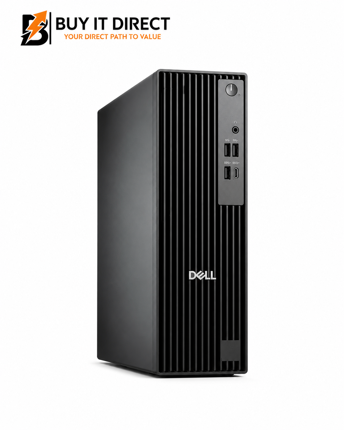 كمبيوتر مكتبي Dell Pro Slim QCS1250 بمعالج Intel Core i7 وذاكرة 8 جيجابايت وتخزين 512 جيجابايت NVMe SSD وضمان سنة