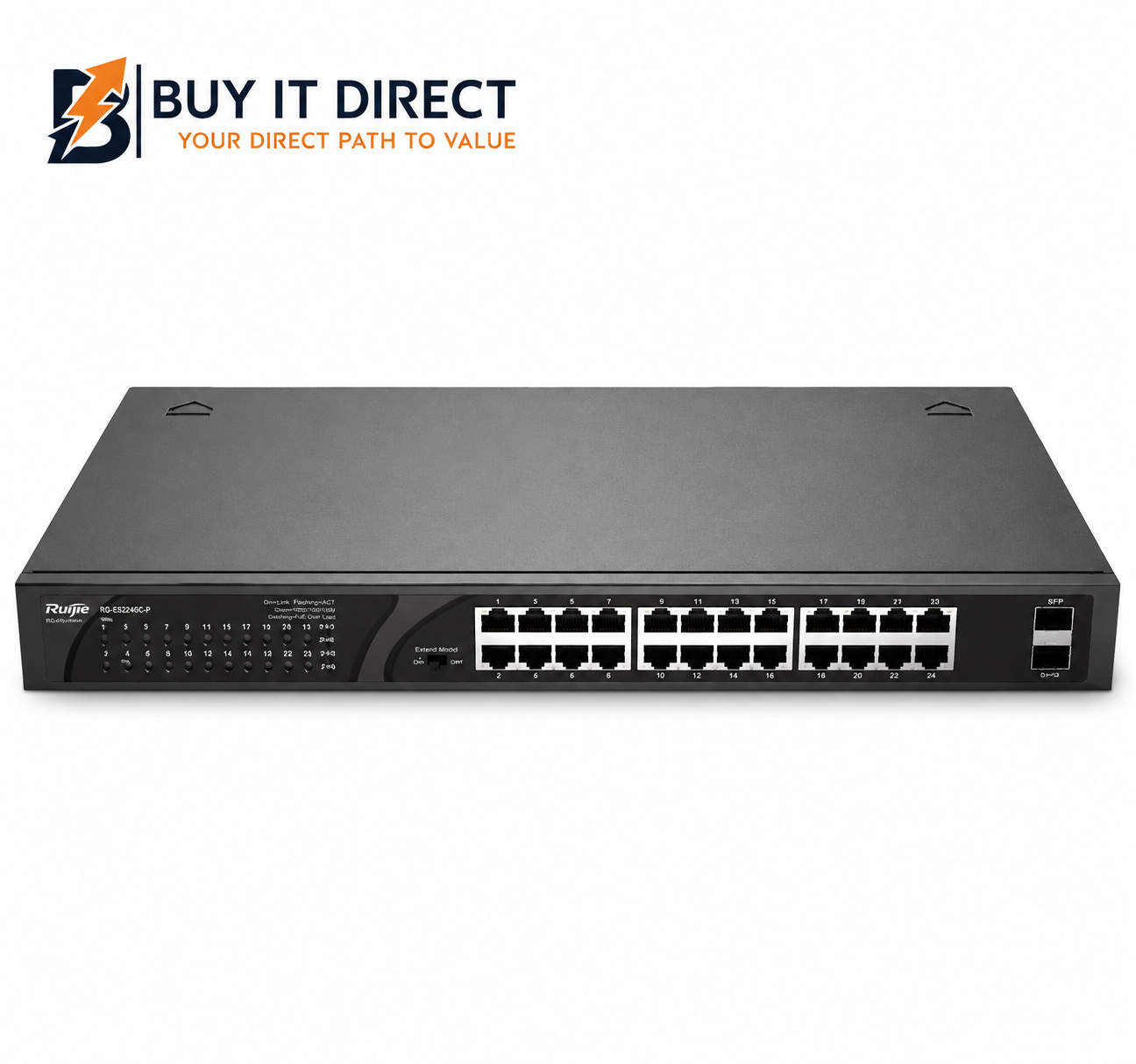 Ruijie Reyee RG ES126FGS LP 24 Port PoE Plus Unmanaged Switch 180W