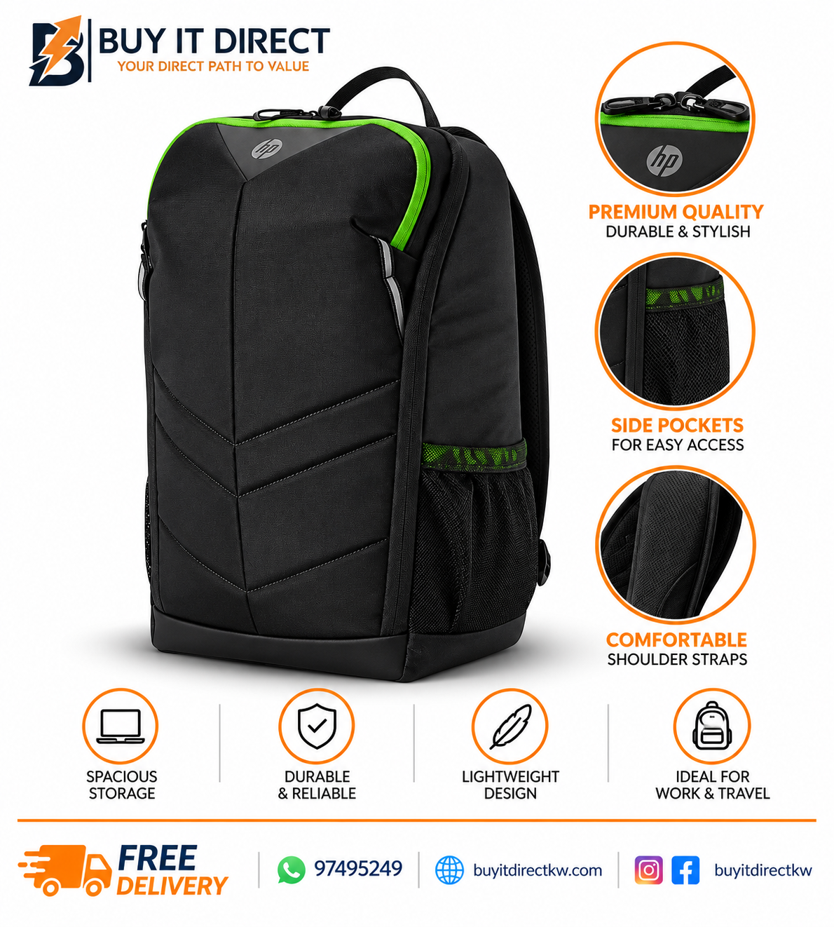 HP 15.6 Inch Laptop Backpack