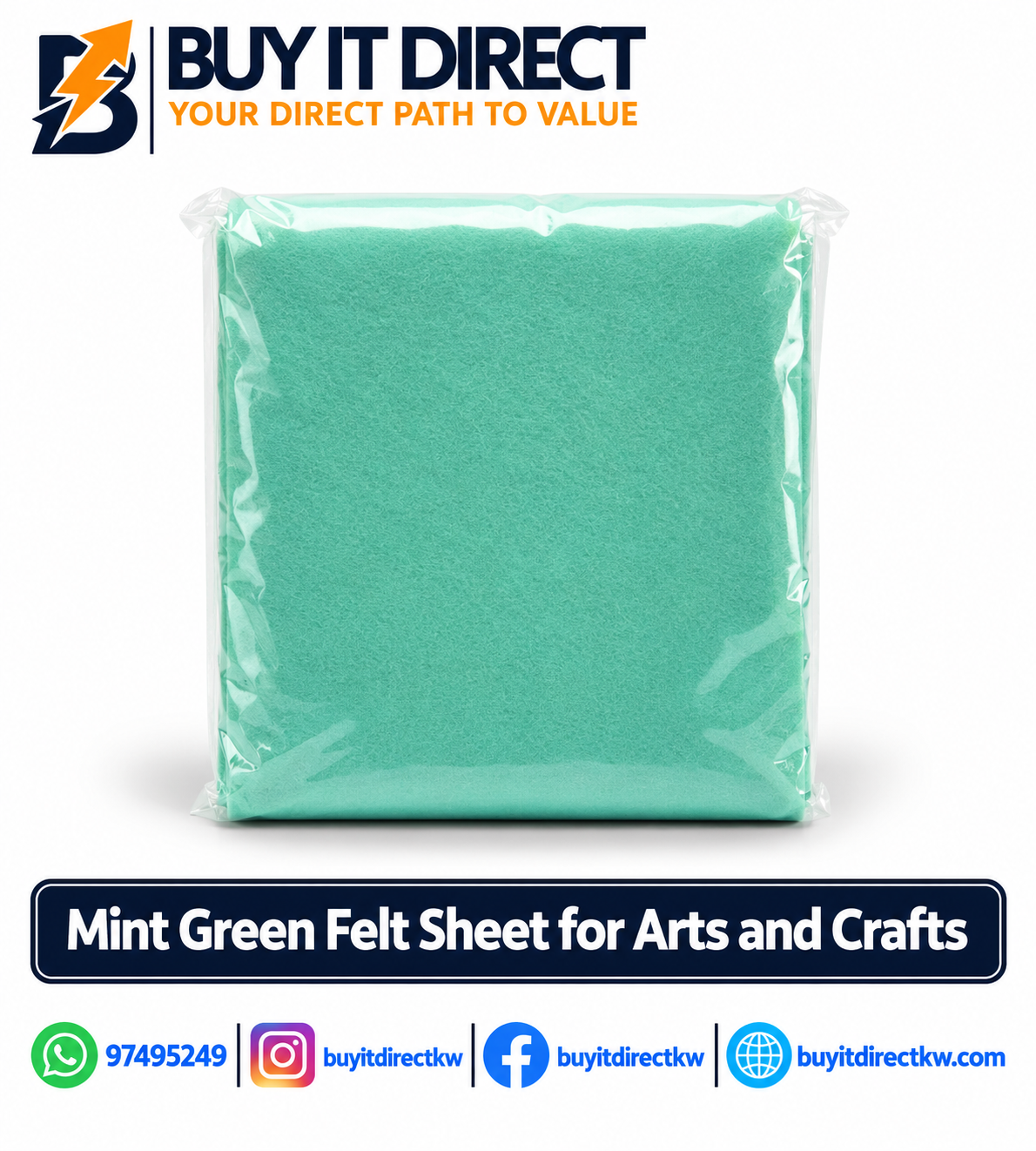 Felt Sheet – Mint Green