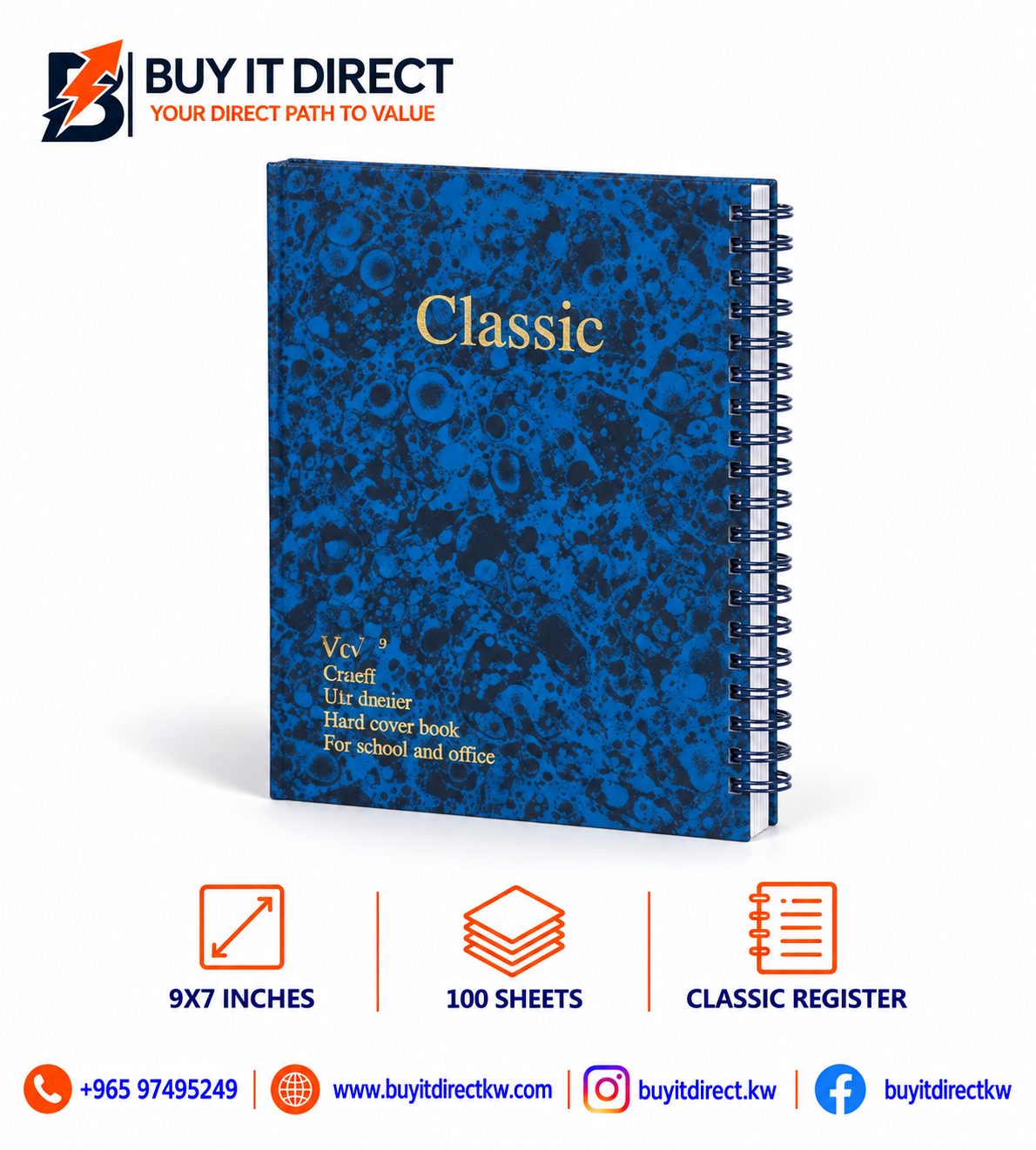 Classic 9x7 Register 100 Sheets