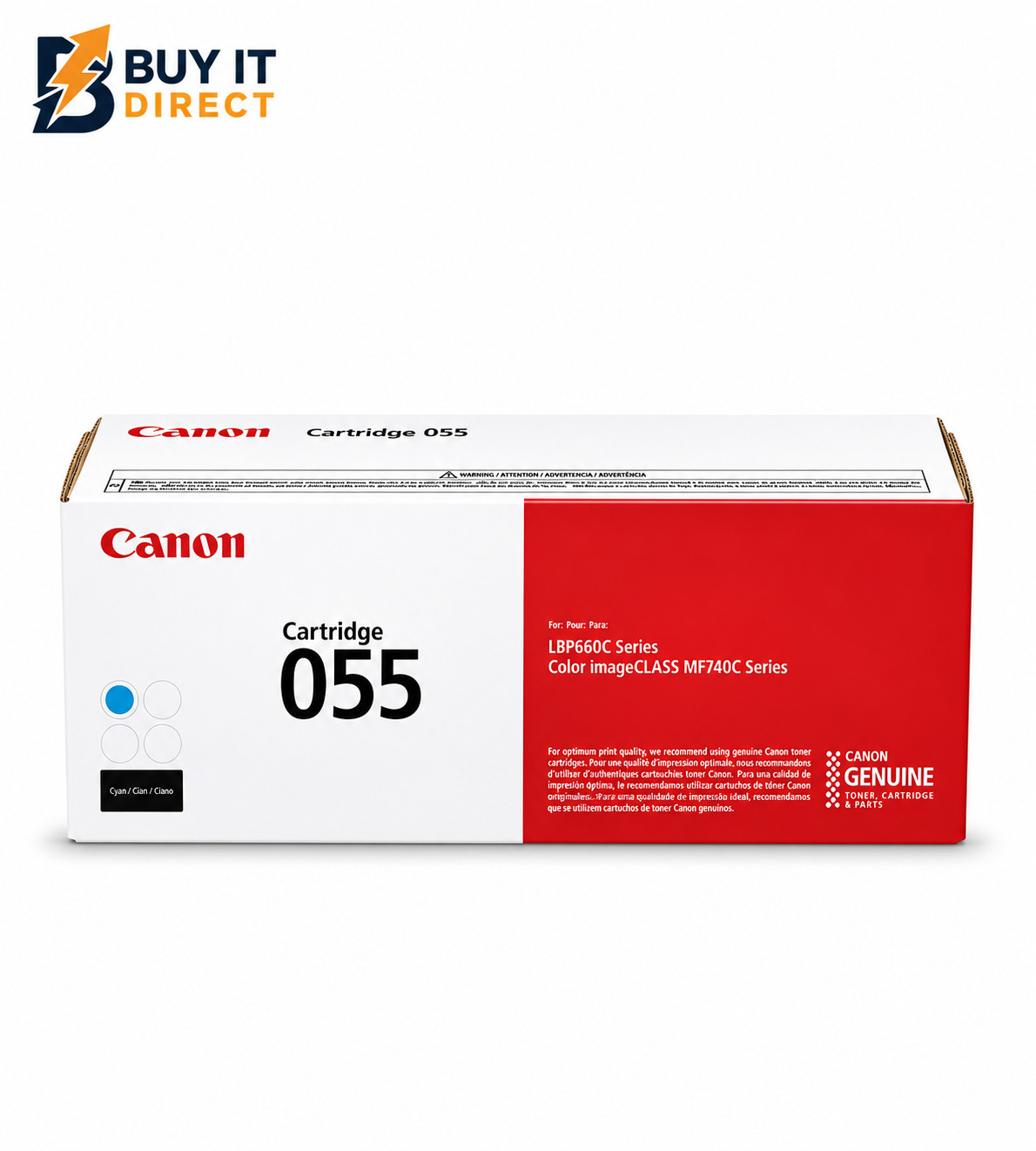 Canon 055 Cyan Toner Cartridge – 2.1K Pages / Cyan Color / Toner Cartridge