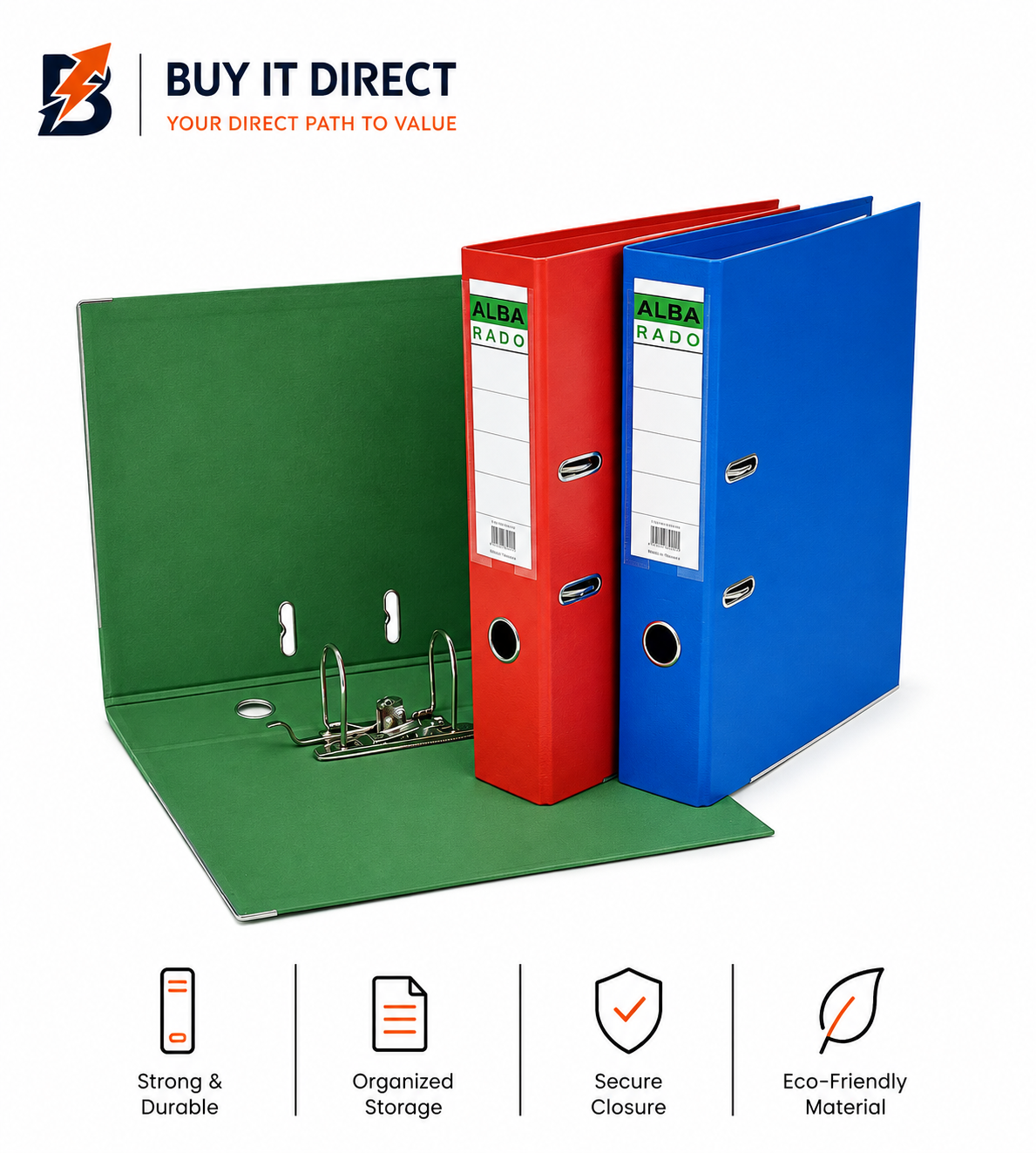 ALBA RADO PP Polypropylene Color Lever Arch File