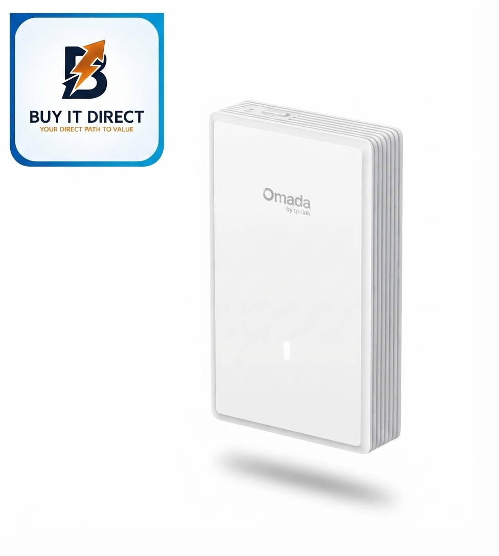 نقطة وصول TP-Link Omada EAP725-Wall BE5000 بتقنية WiFi 7 وتصميم يثبت على الحائط، مع منفذ 2.5GE