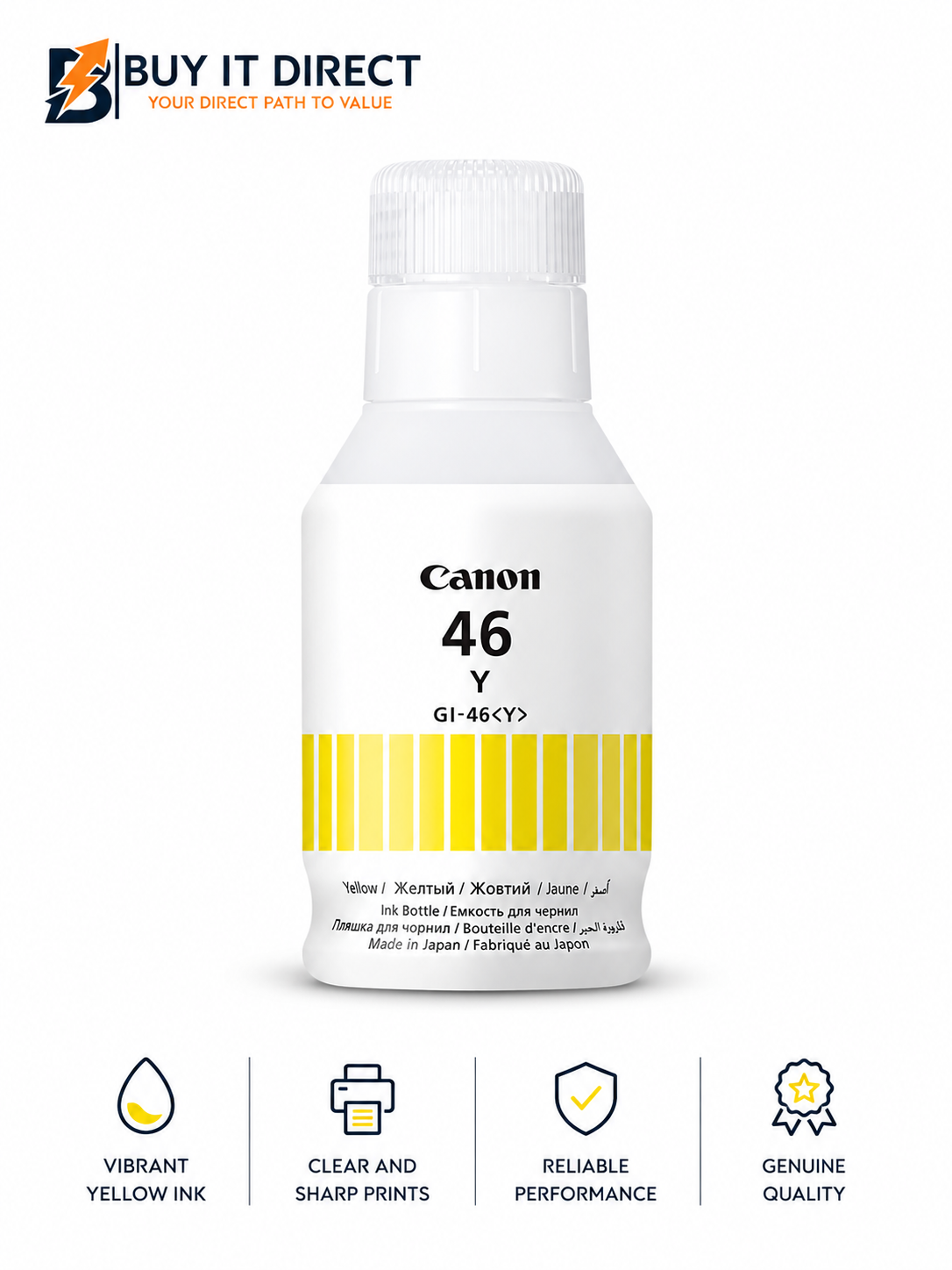زجاجة حبر Canon GI 46 أصفر