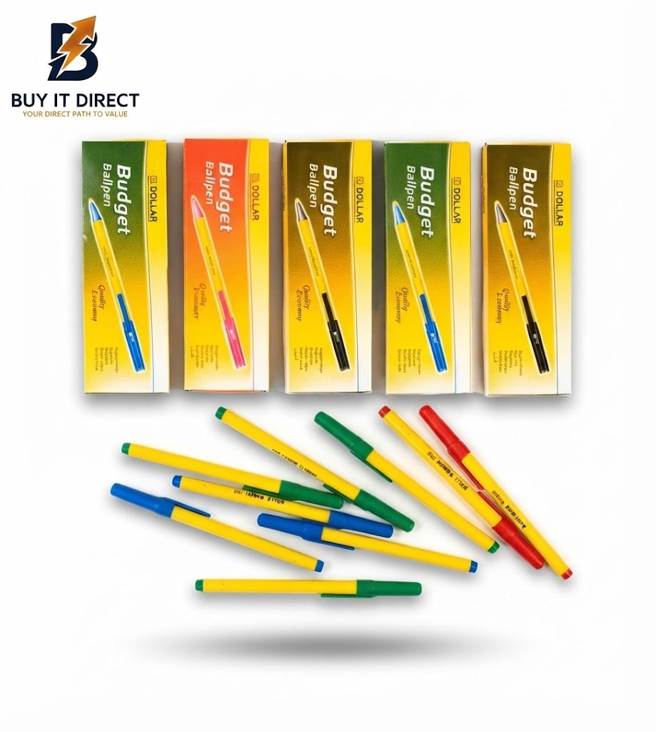 Dollar Budget Ball Pens 5 Pkts