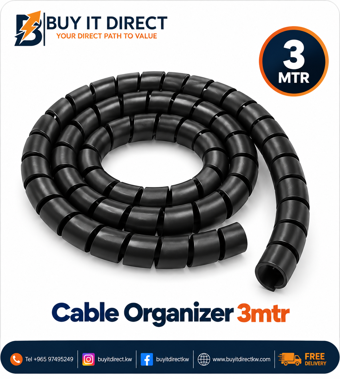 Cable Organizer 3mtr