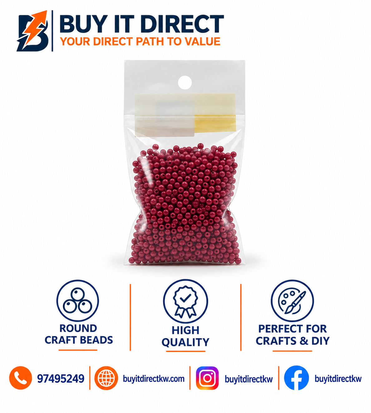 Crystal Beads Red
