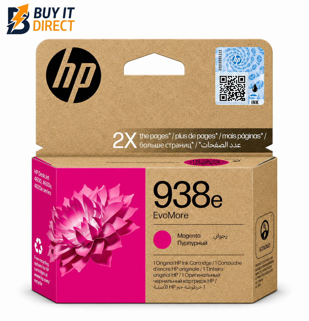 HP 938e XL EvoMore Magenta Original Ink Cartridge