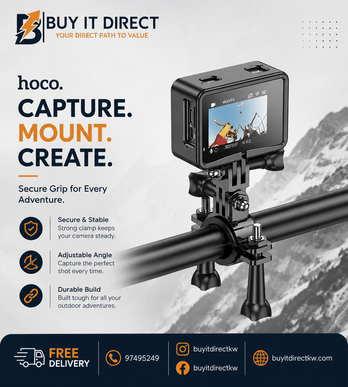 Hoco DV101 Dual Color Screen Sports Camera