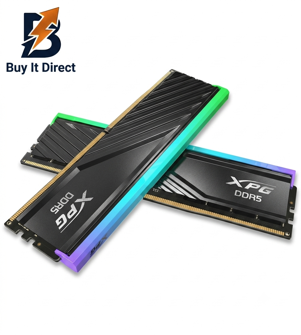XPG 32GB 6000MHz DDR5 Lancer Blade RGB Desktop Memory RAM CL48 Kit (16GB x2) Black