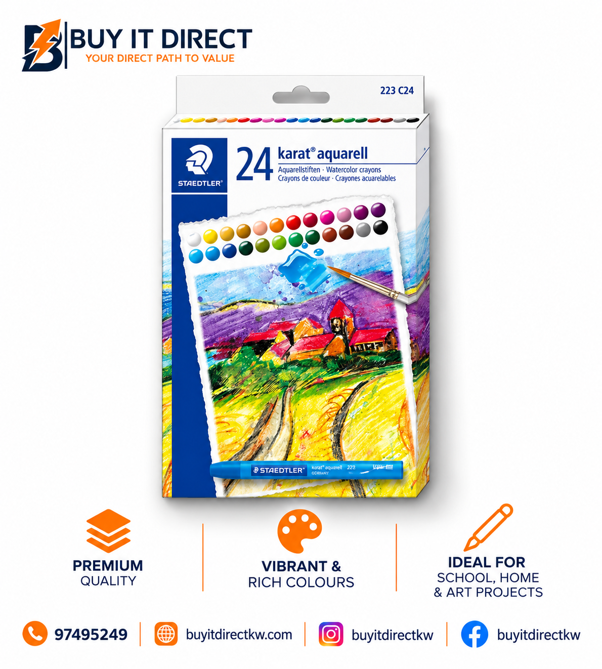 STAEDTLER Karat Aquarell 24 Watercolour Pencils