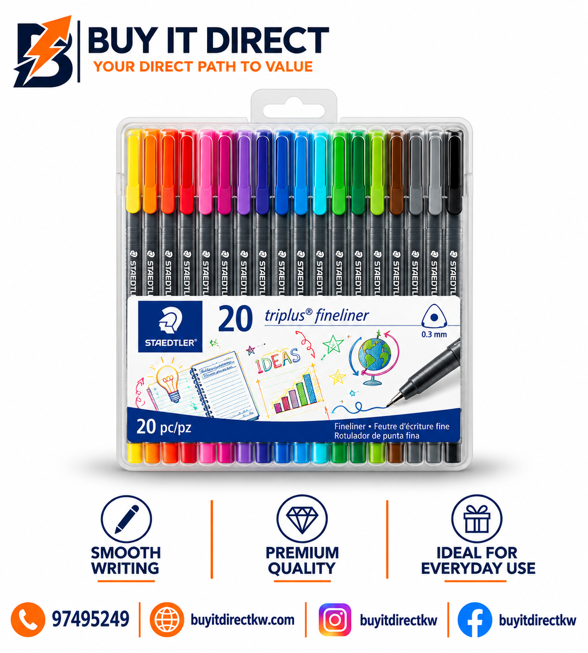STAEDTLER Triplus Fineliner 20 Piece Set