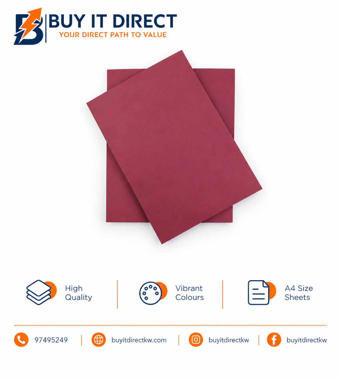 Maroon Paper Cover A4 100 Sheets